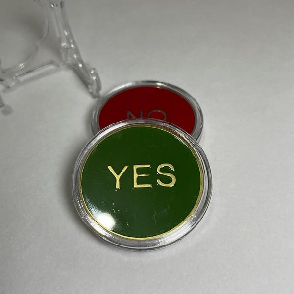Colorful Yes/No Decision Coin 