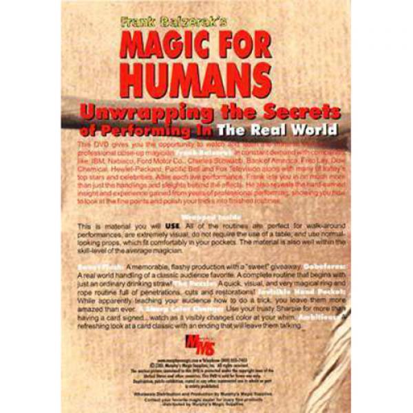Magic For Humans by Frank Balzerak - DVD