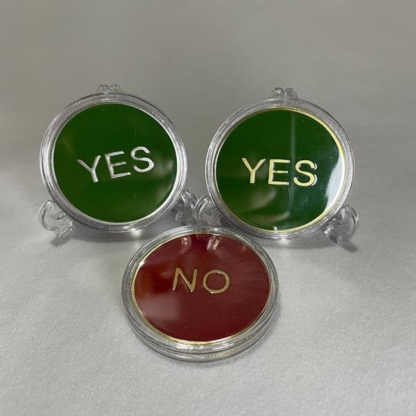 Colorful Yes/No Decision Coin 