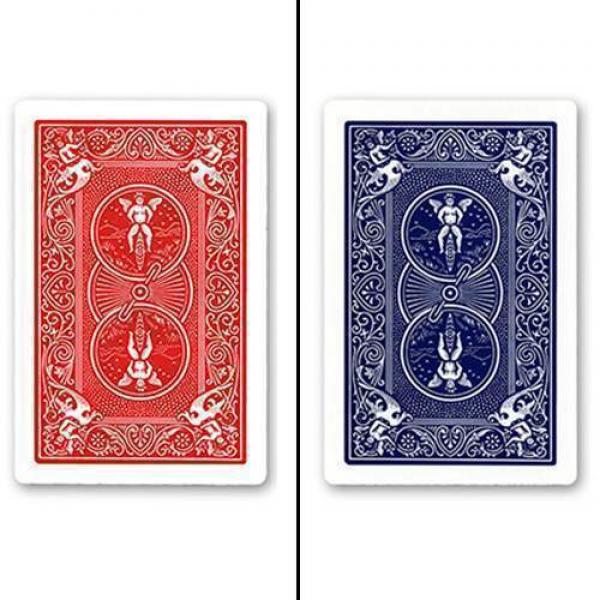 Jumbo Bicycle Gaff Card (Double Back, RED-BLUE)